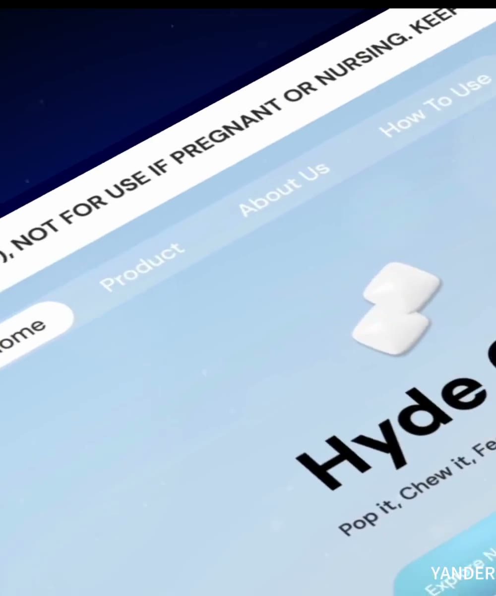 Hyde functional gum DTC website interface